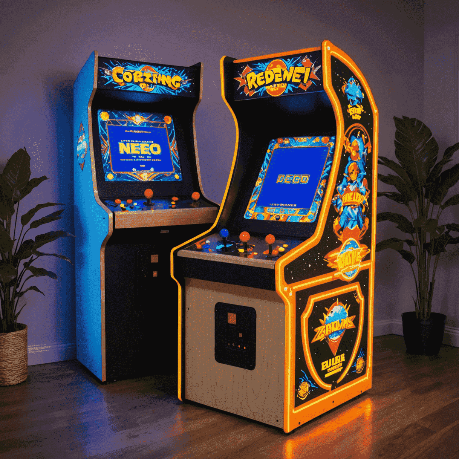 Nowy automat Neo Retro Deluxe z neonowym podświetleniem i klasycznym joystickiem